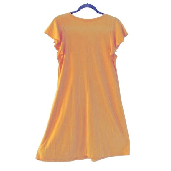 GAP yellow scoop neck flutter sleeve spring & summer dress M - Picture 4 of 8